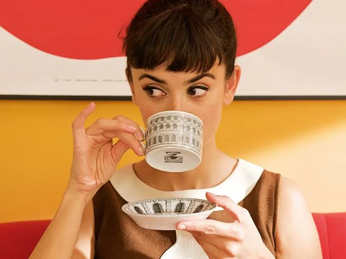 Girl sipping tea