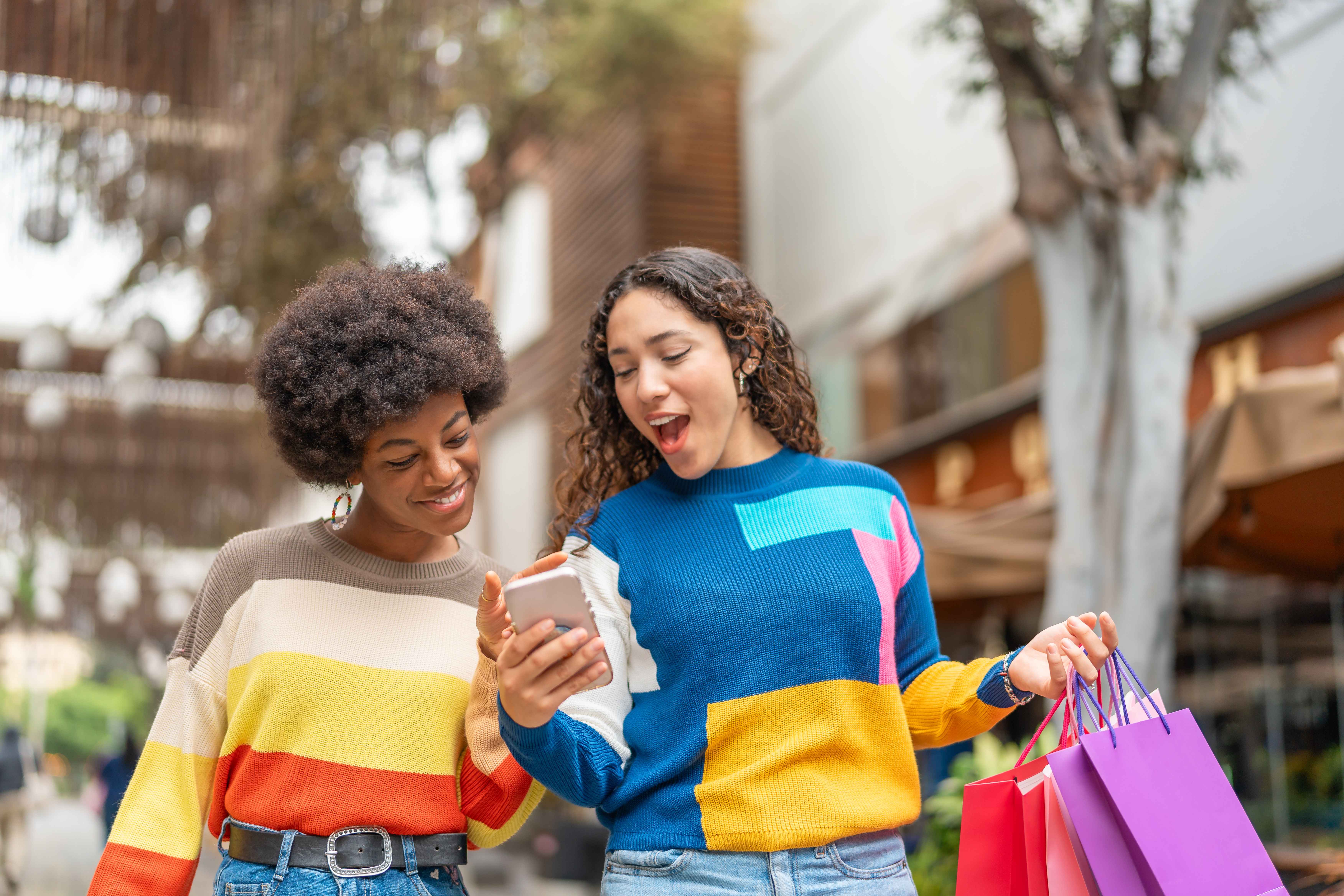 two women shopping