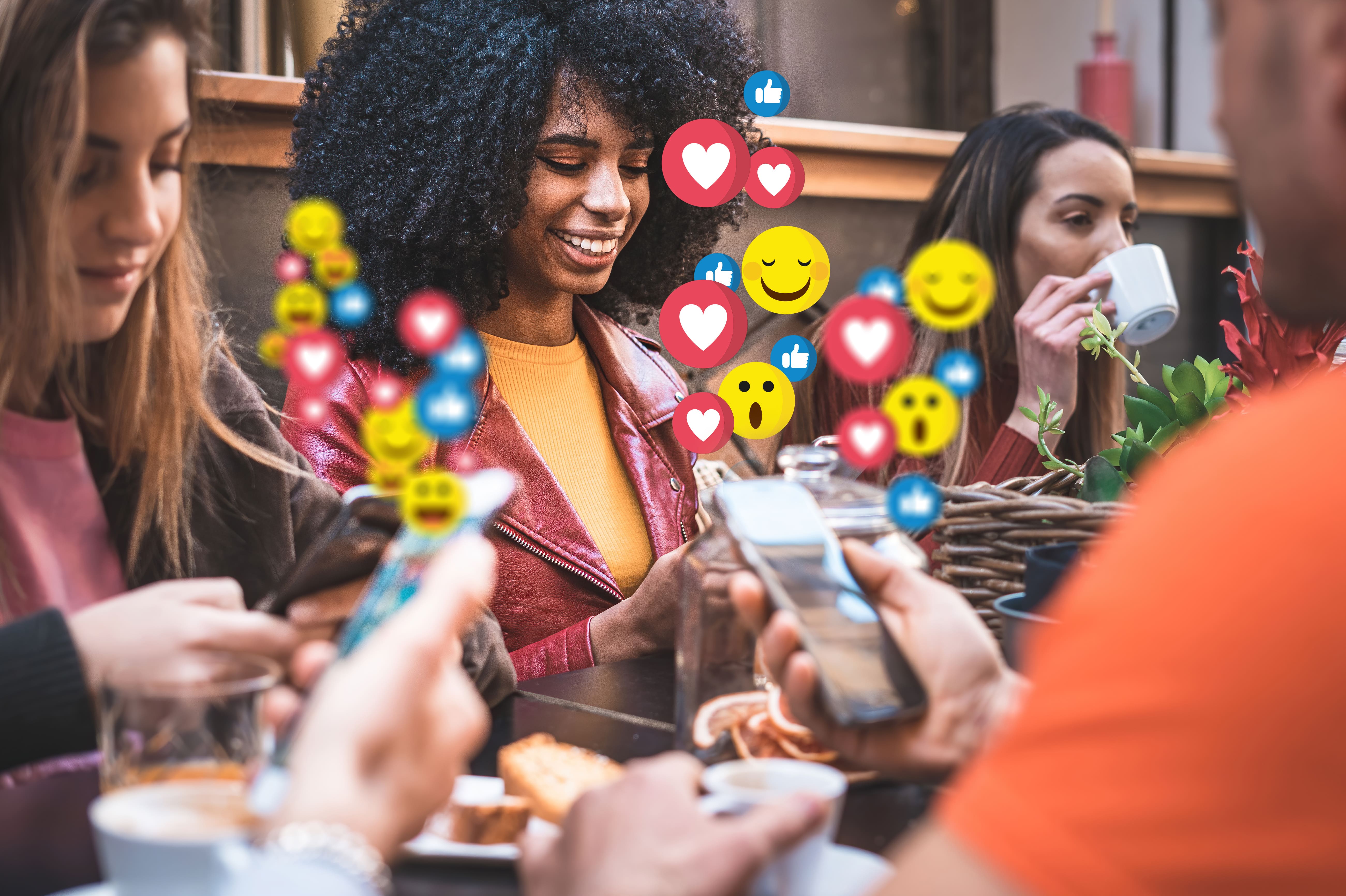 People using social media
