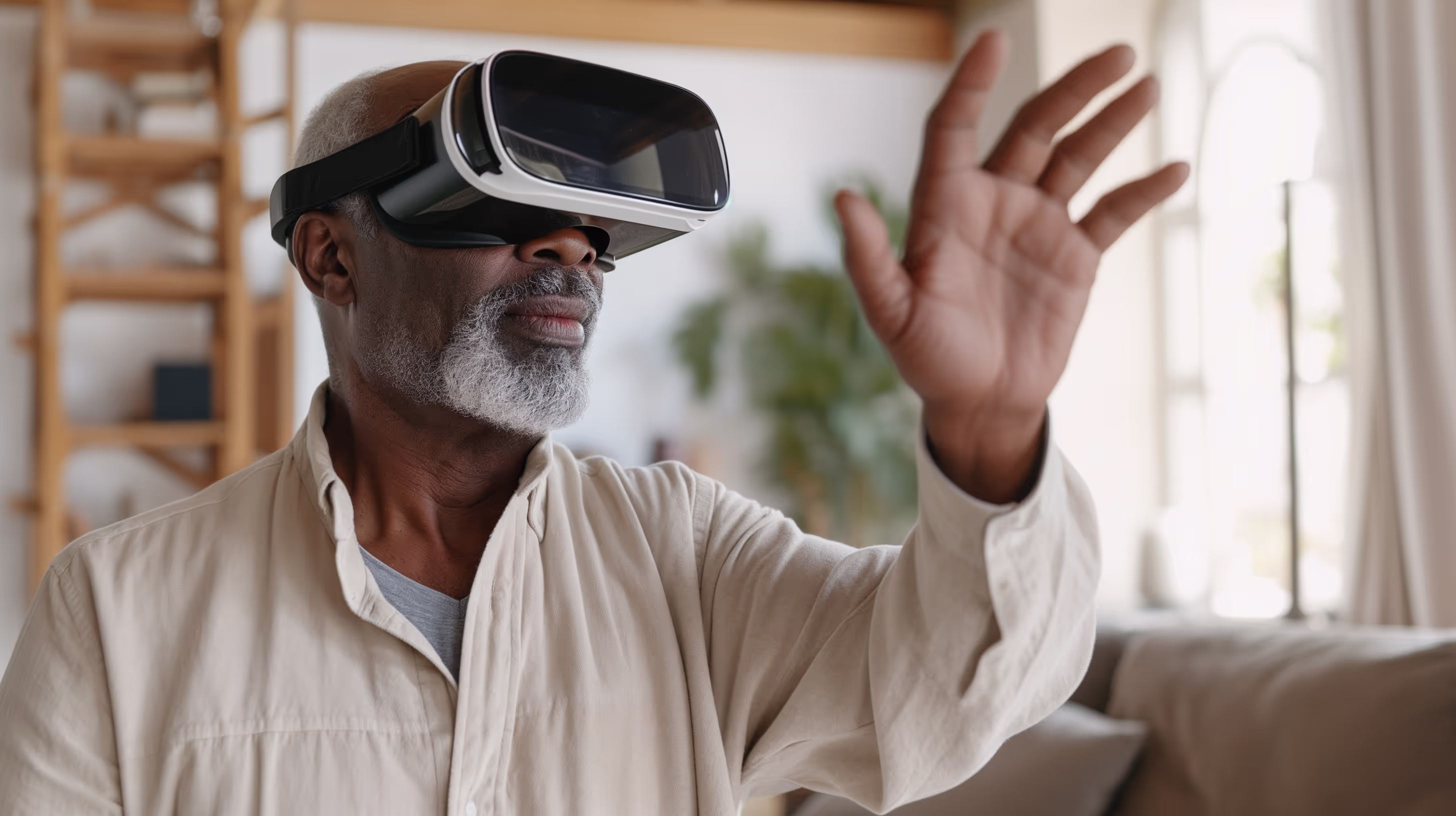 Man using a VR headset