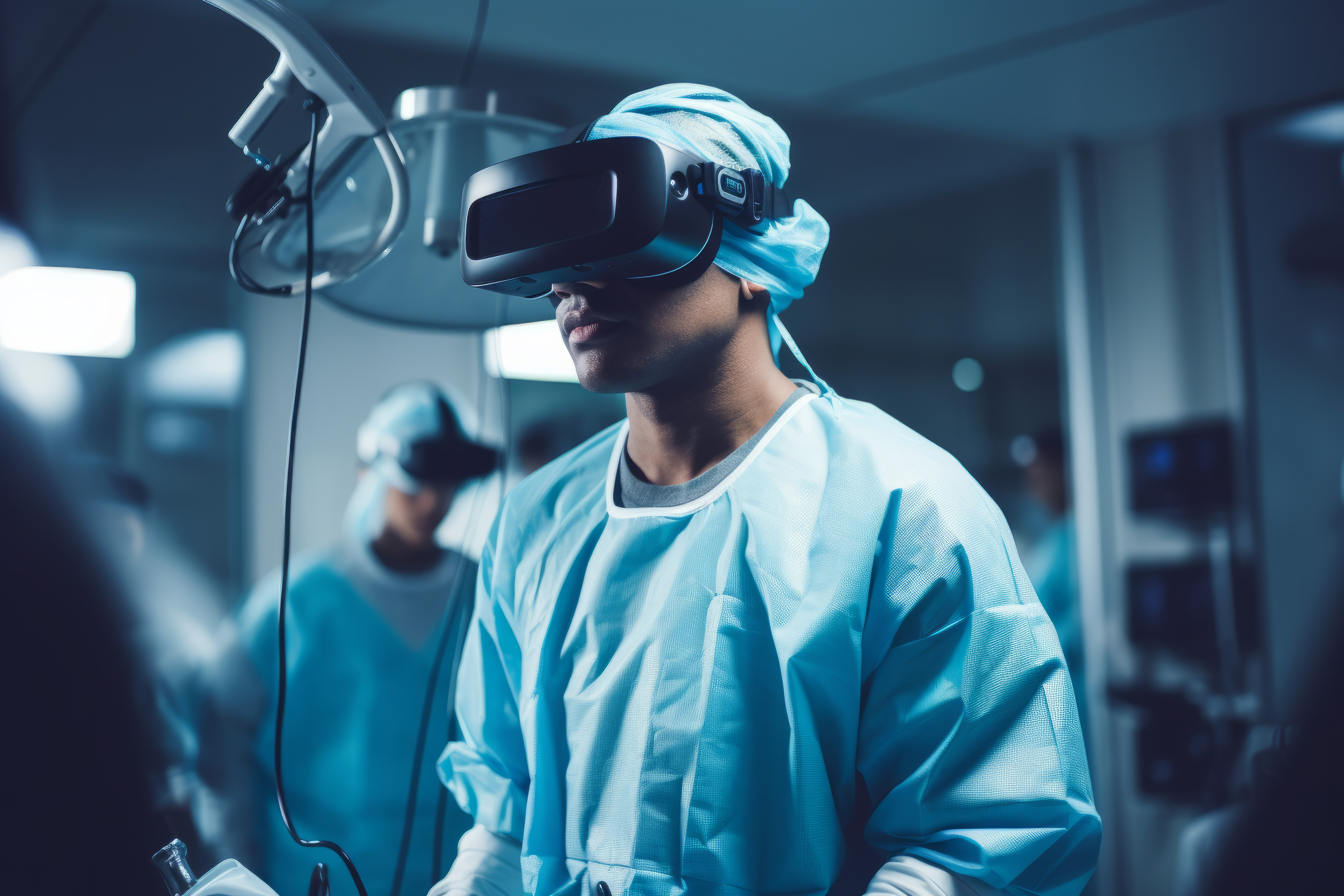 doctor using VR glasses